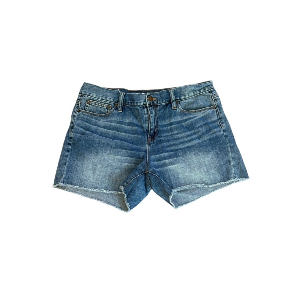 J Crew Shorts Cut Off Raw Hem Wiskerking Boho Denim Jean Blue Womens Size 30